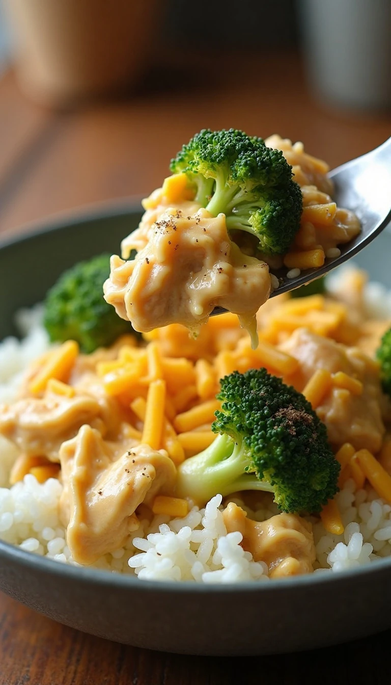 Easy Crockpot Chicken and Broccoli Recipe with Creamy Cheddar Sauce