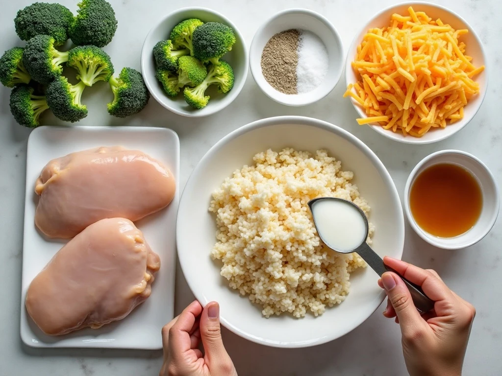 Ingredients for crockpot chicken and broccoli