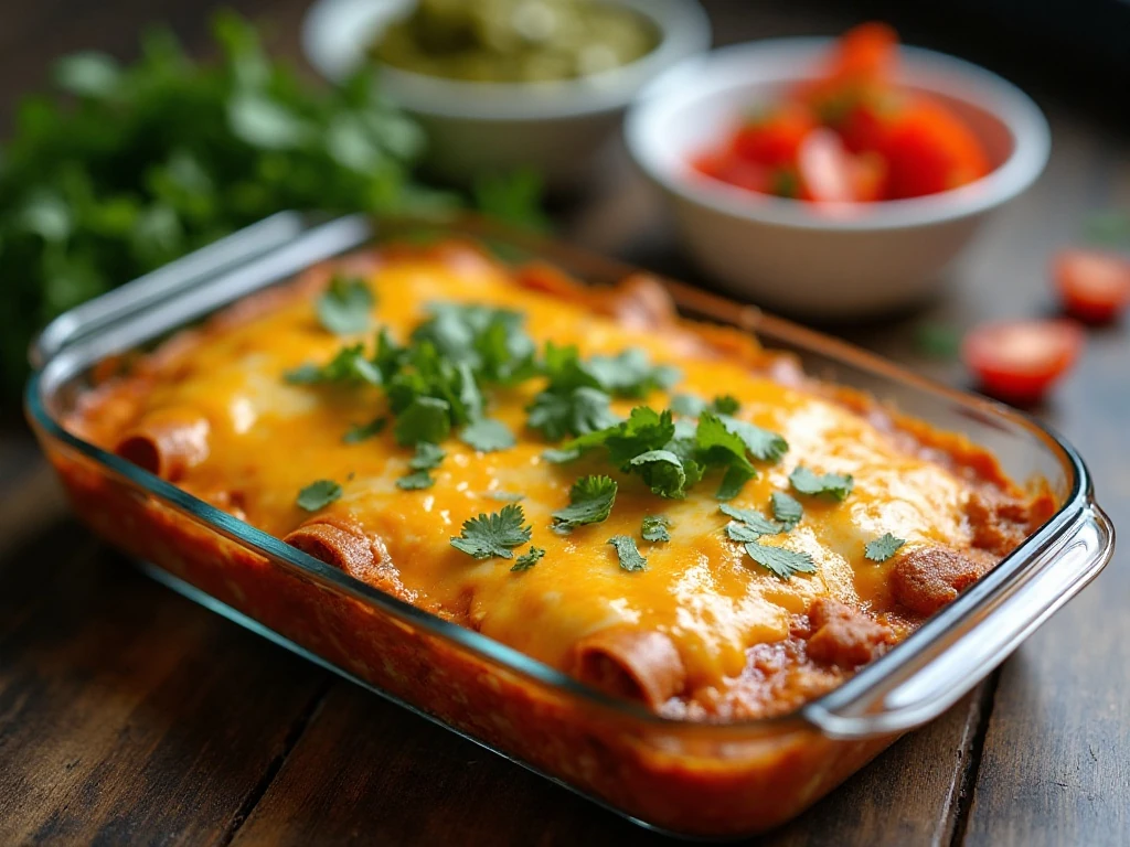 Stored and reheated crockpot chicken enchilada casserole