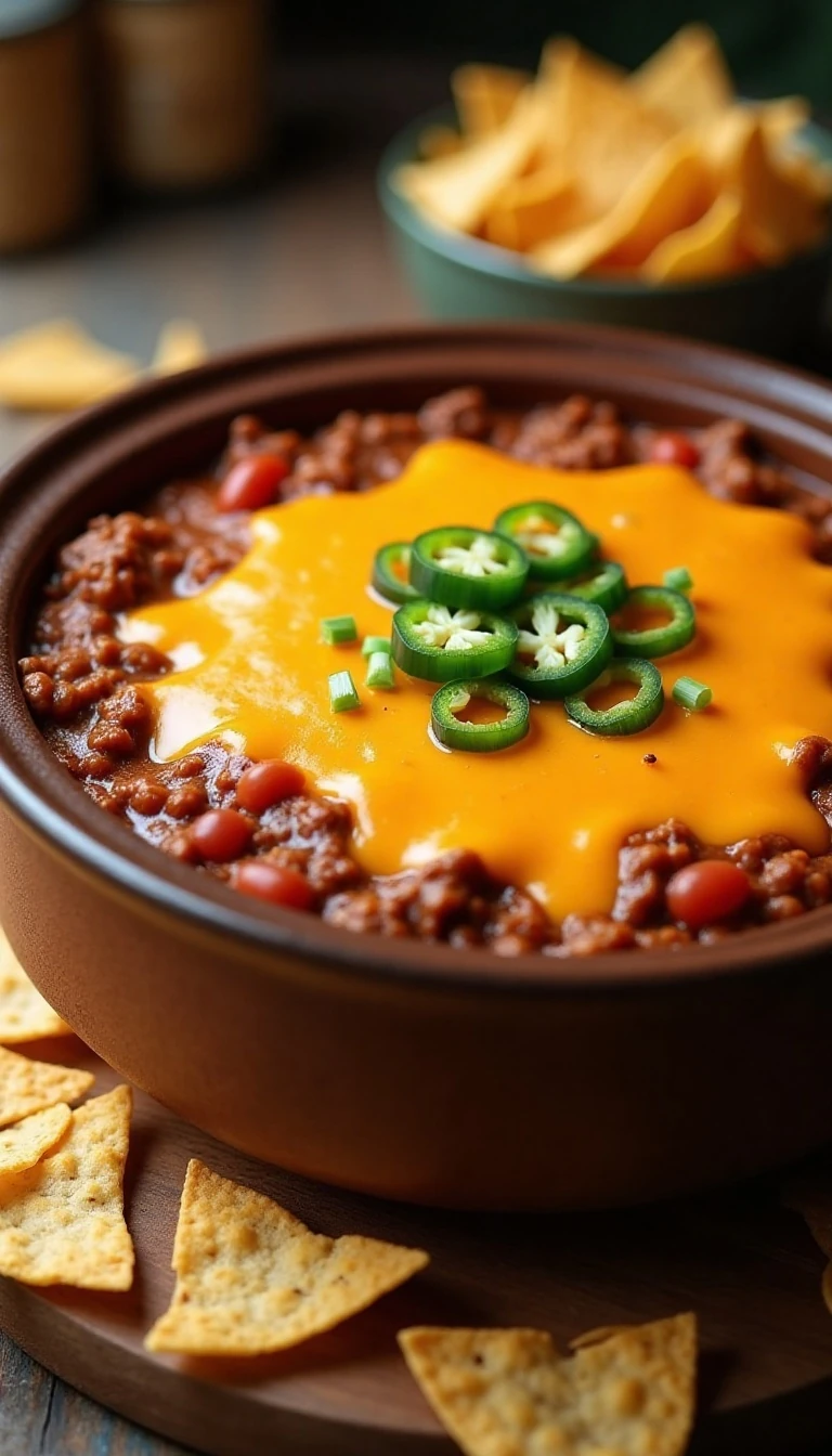 Crockpot Chili Cheese Dip for Easy Party Snacking