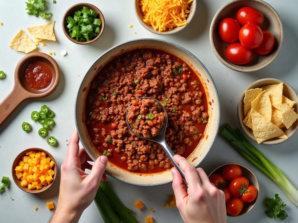 Ingredients for crockpot chili cheese dip