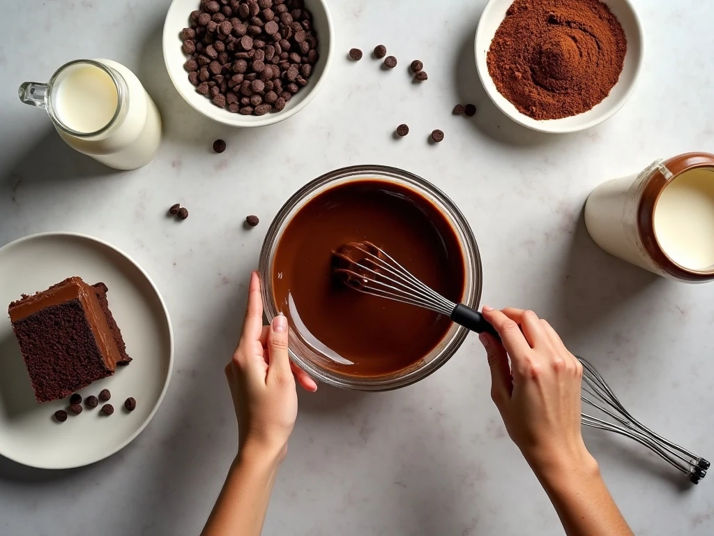 Ingredients for easy Crockpot Chocolate Lava Cake