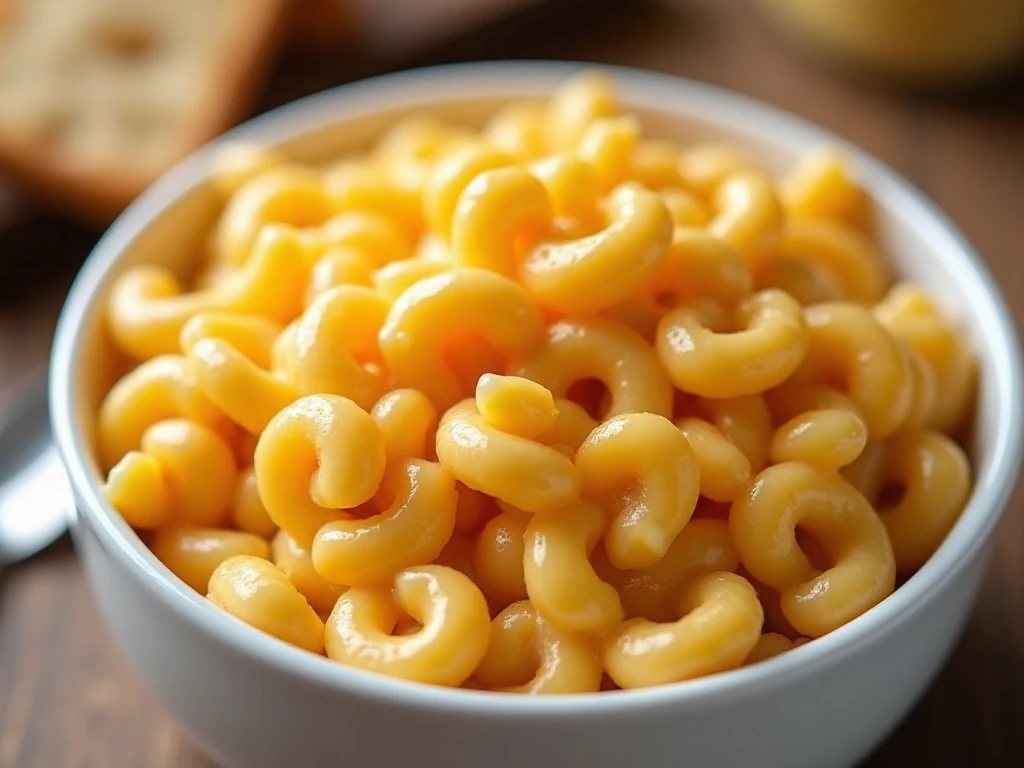 Creamy homemade crockpot macaroni and cheese served in a bowl