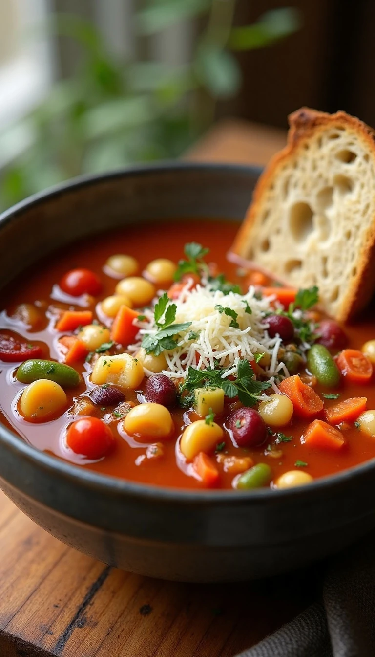 Easy Crockpot Minestrone Soup Recipe