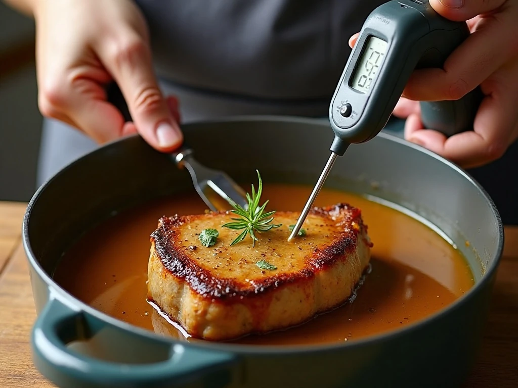 Optional browning step for tender crockpot pork chops