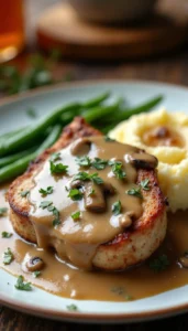 Easy Crockpot Pork Chops Recipe with Creamy Onion Gravy