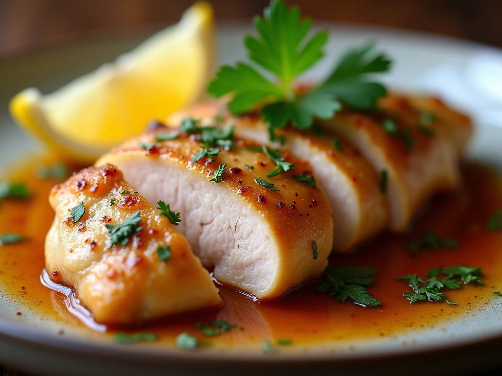 Close-up of juicy Italian-seasoned Sprite chicken