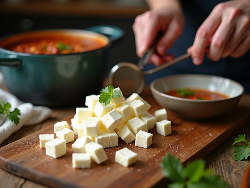Softened cream cheese prepared for creamy crockpot chili