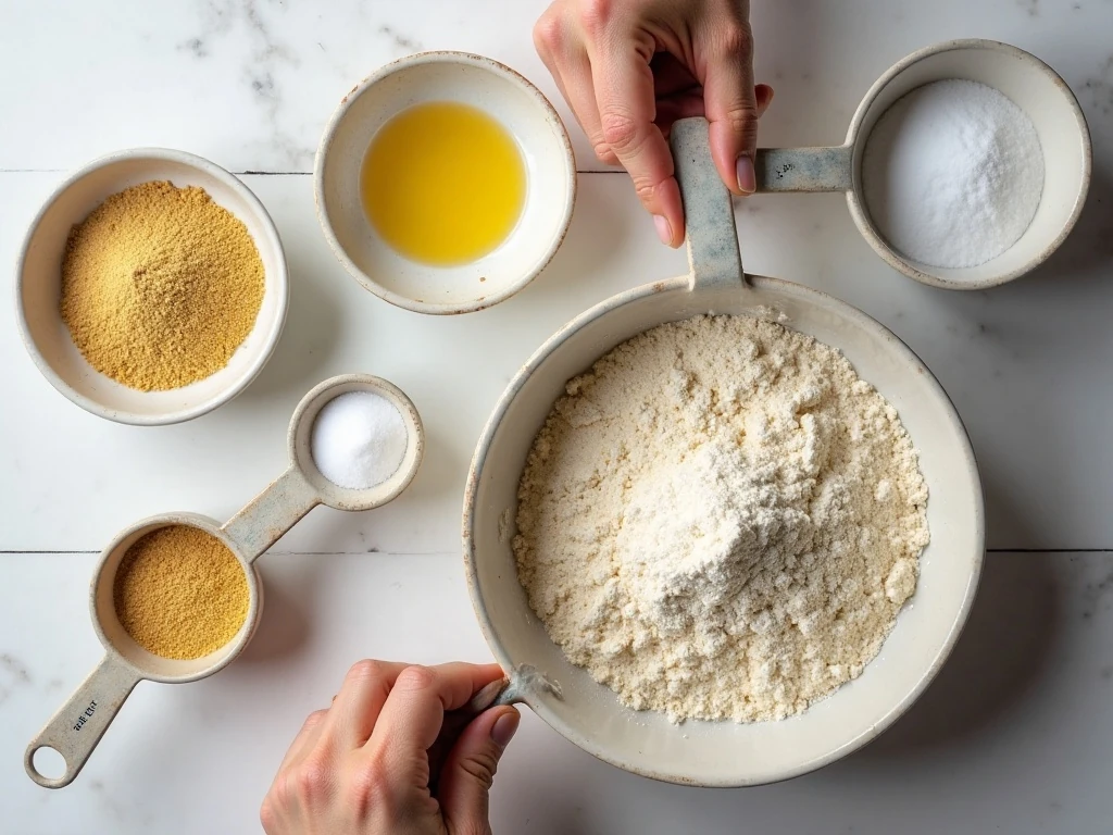 Ingredients for quick one-hour French bread