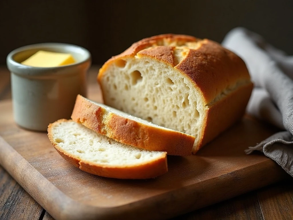 Crusty no-knead artisan bread with an airy crumb