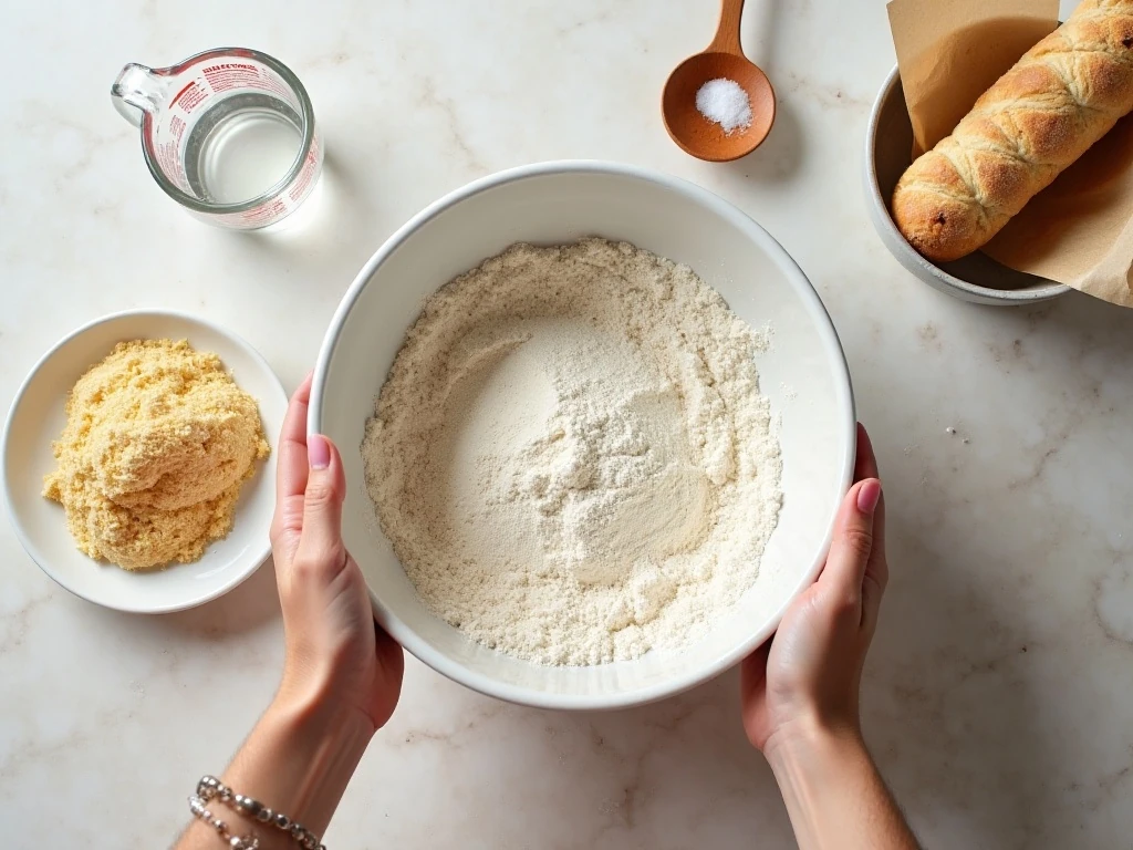 Four ingredients for no-knead artisan bread