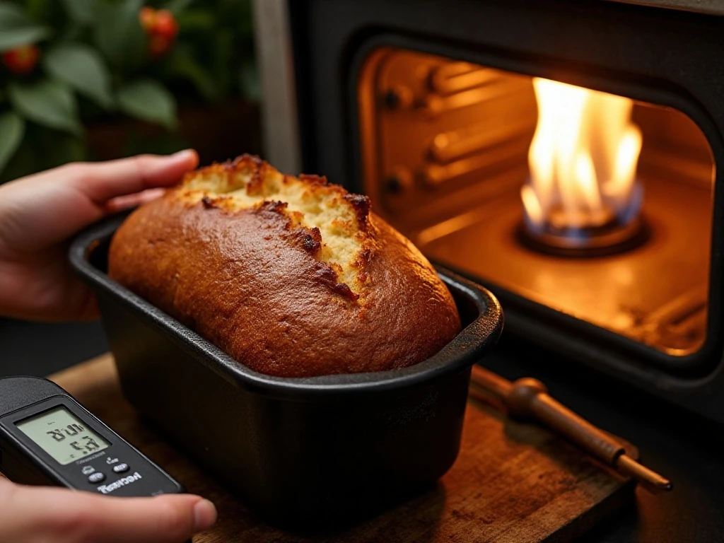 Checking a no-knead loaf for a crisp crust and doneness