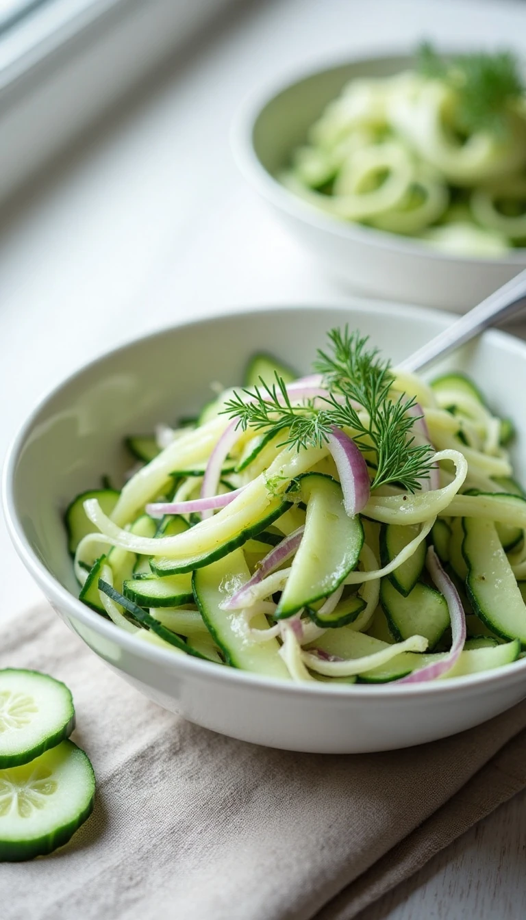 Easy Danish-Style Cucumber Salad Recipe (Agurkesalat)