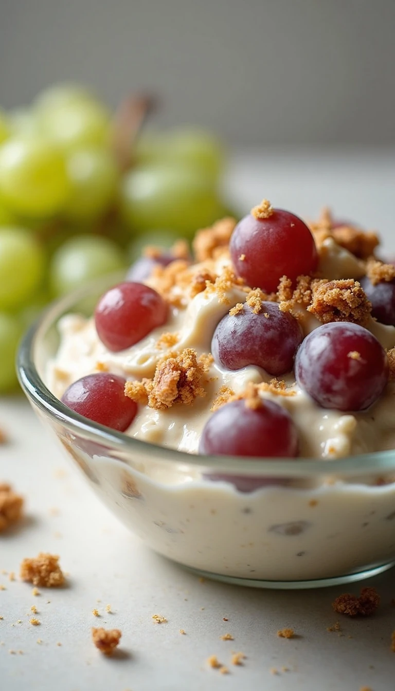 Delicious Creamy Grape Salad Recipe with Pecans