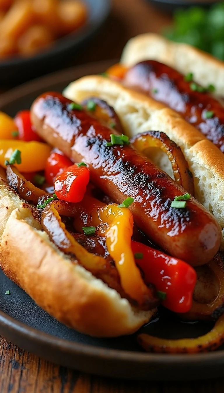 Easy Grilled Smoked Sausage Recipe with Peppers and Onions