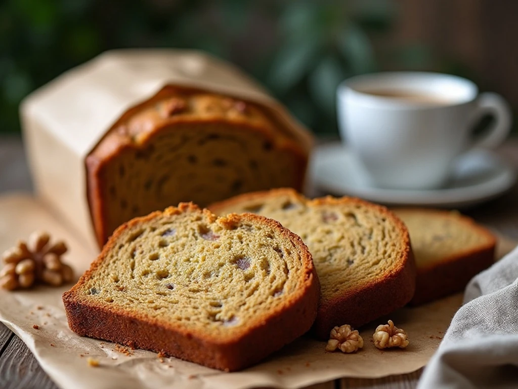 Sliced zucchini bread ready for serving or storage