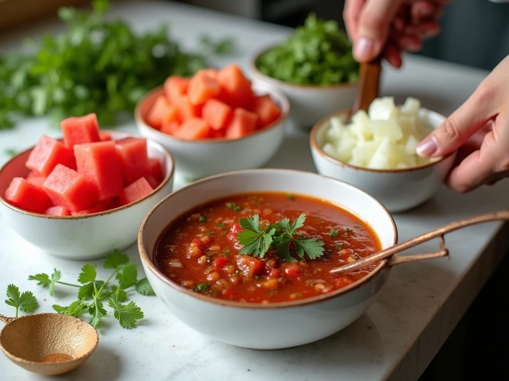 Fresh salsa ingredients prepared separately for make-ahead storage