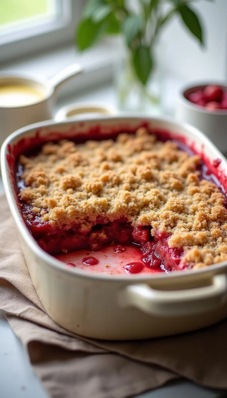 Delightful Sweet and Tangy Rhubarb Crumble Recipe