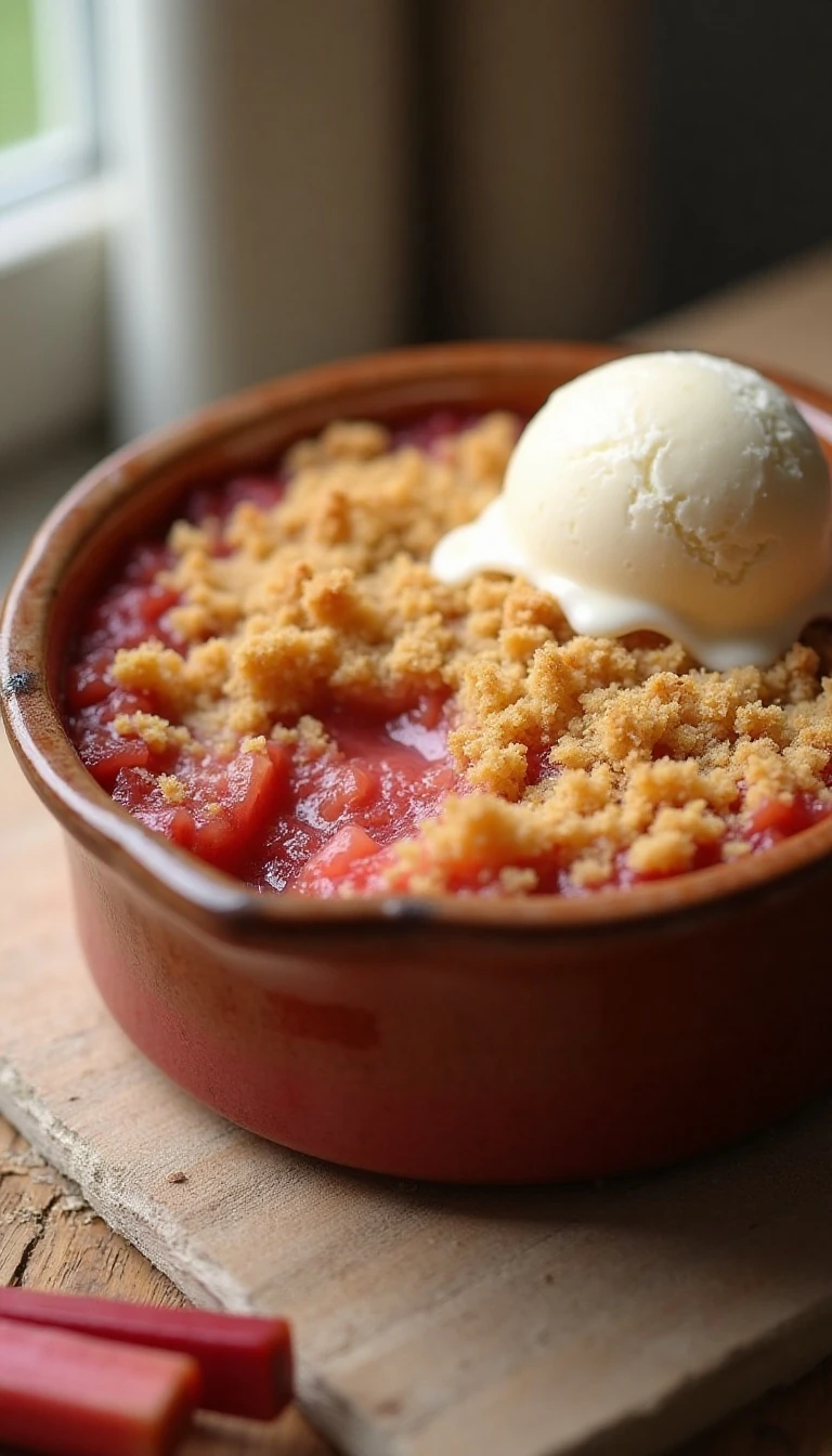 Delightfully Sweet and Tangy Rhubarb Crumble Recipe