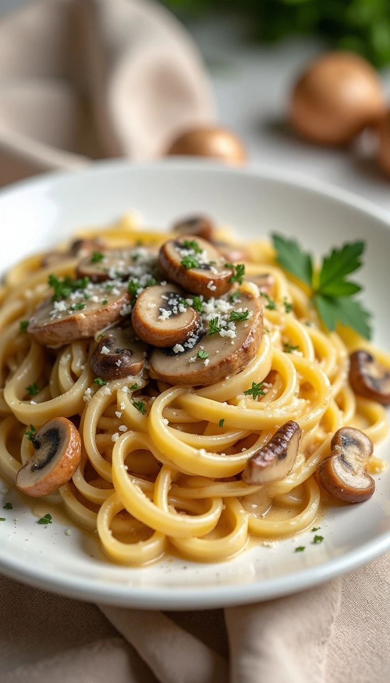 Dijon Chicken and Mushroom Linguine Made Easy