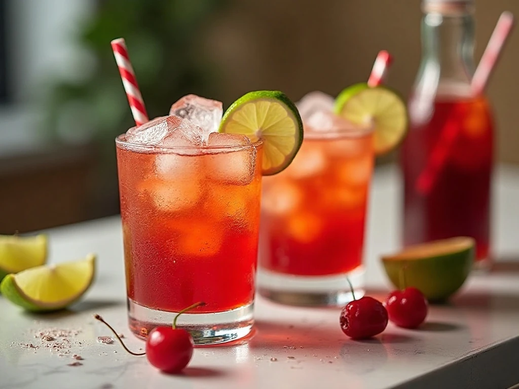 Freshly served Dirty Shirley cocktails ready to enjoy