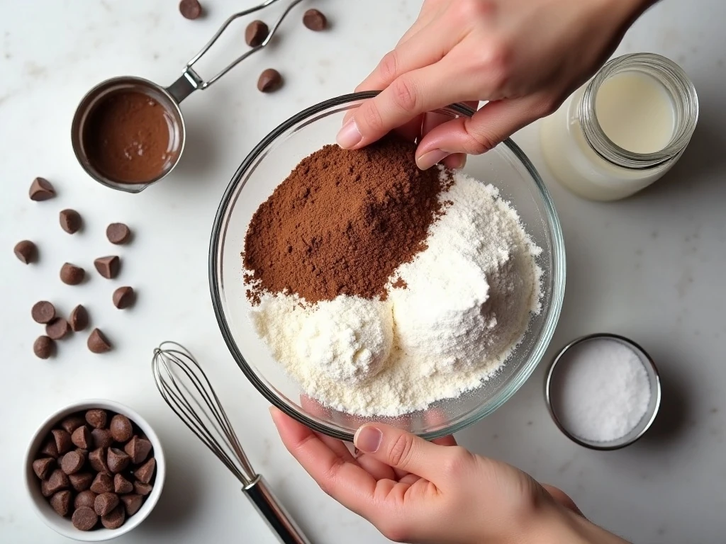 Ingredients for homemade DIY hot chocolate mix arranged on a kitchen counter