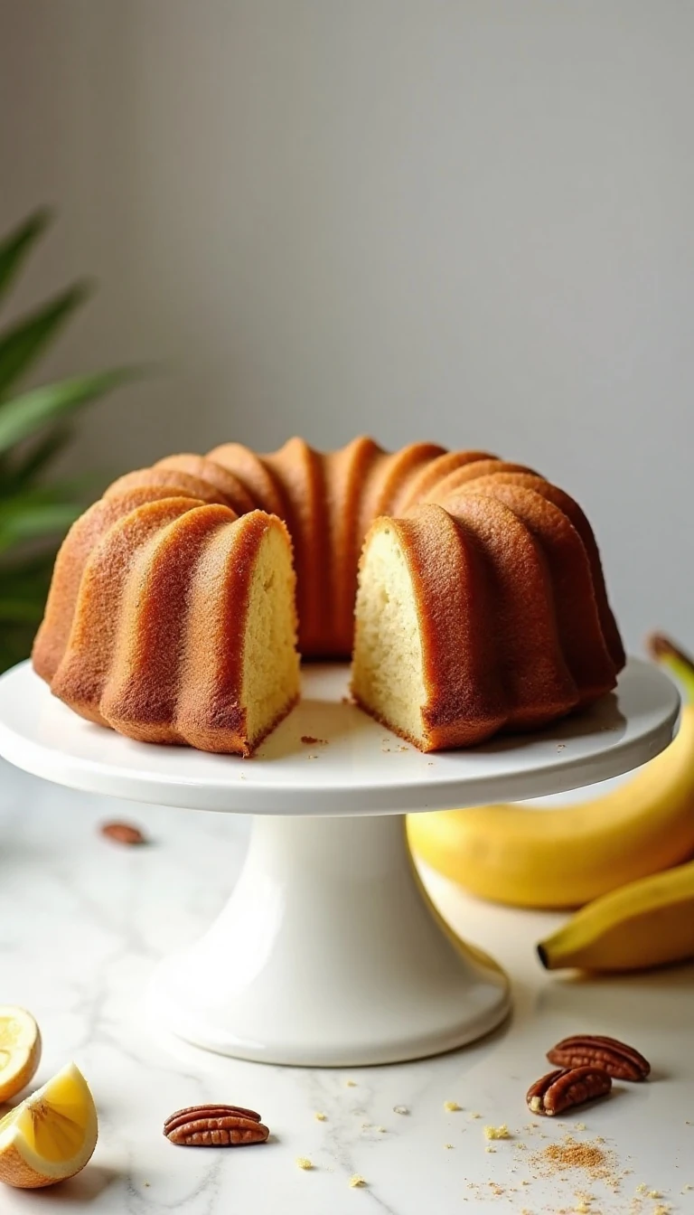 Easy Double Banana Pound Cake Recipe with Cake Mix