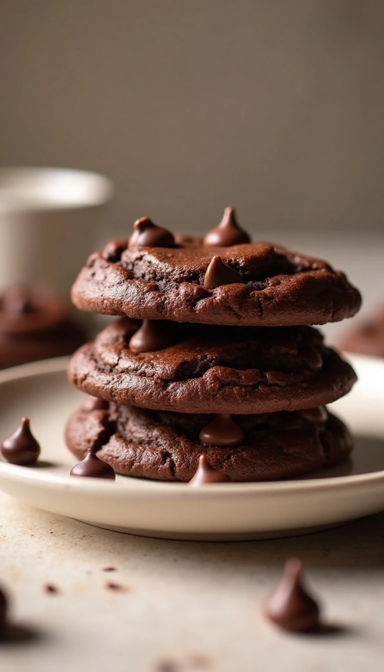 Soft and Chewy Double Chocolate Pudding Cookies Recipe