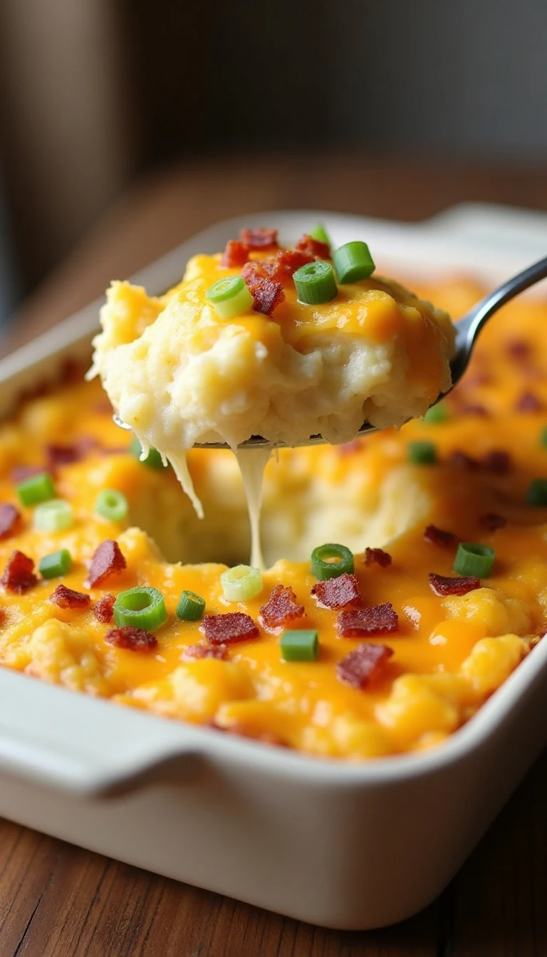Double-Layered Mashed Potato Casserole Made Easy