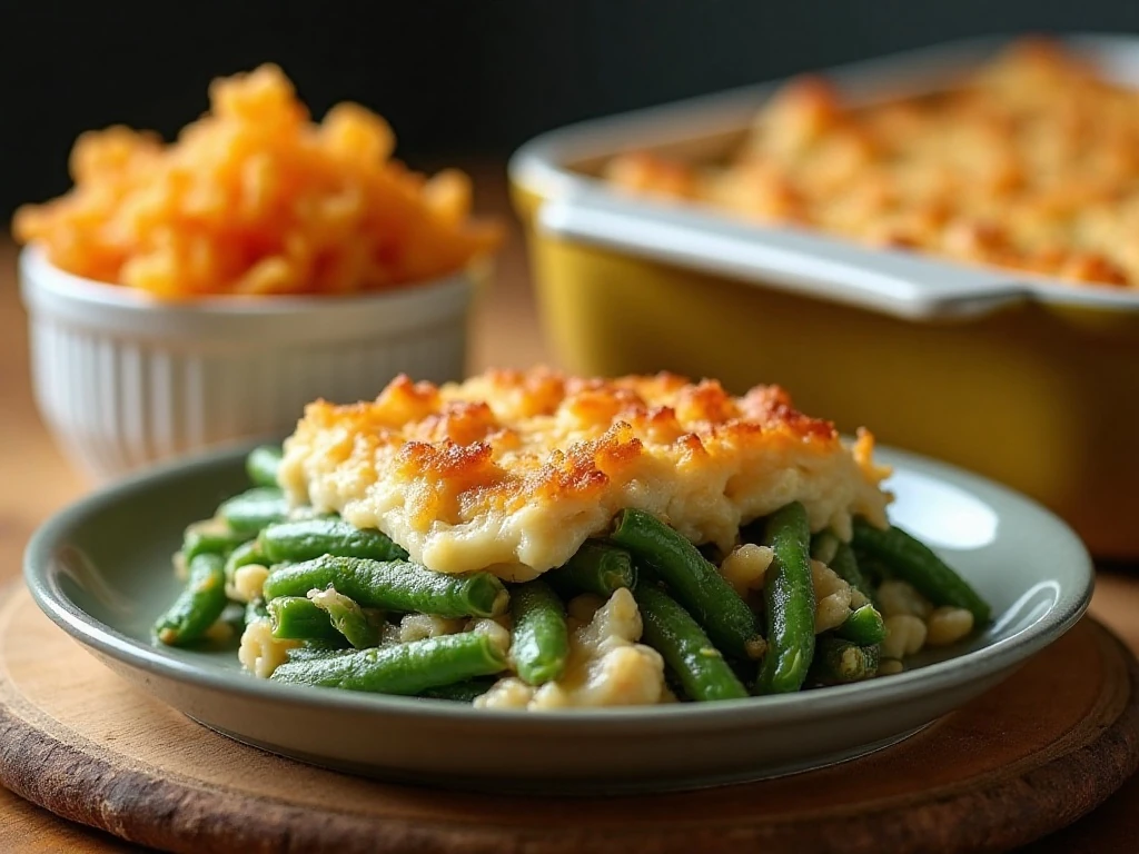 Make-ahead green bean casserole ready for baking