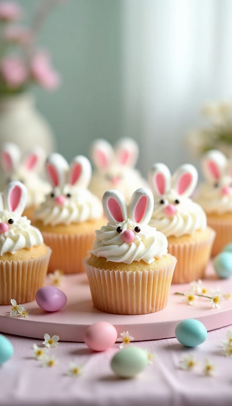 Adorable Easter Bunny Cupcakes Recipe