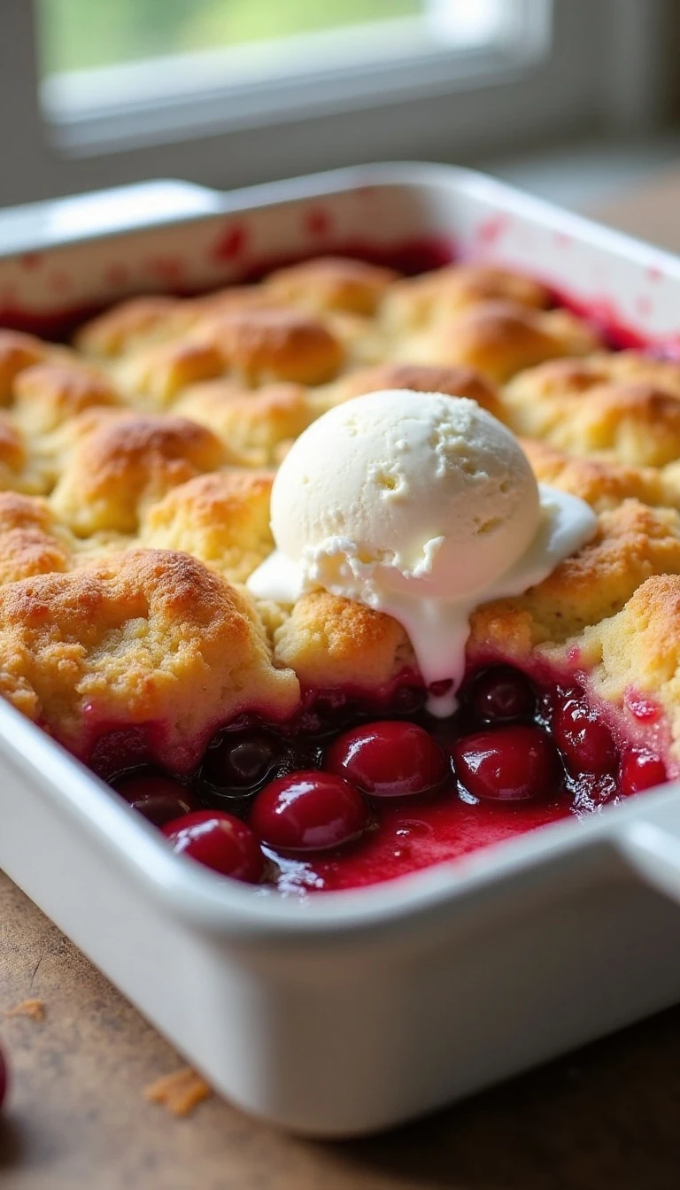 Easy 3-Ingredient Cherry Dump Cake Recipe