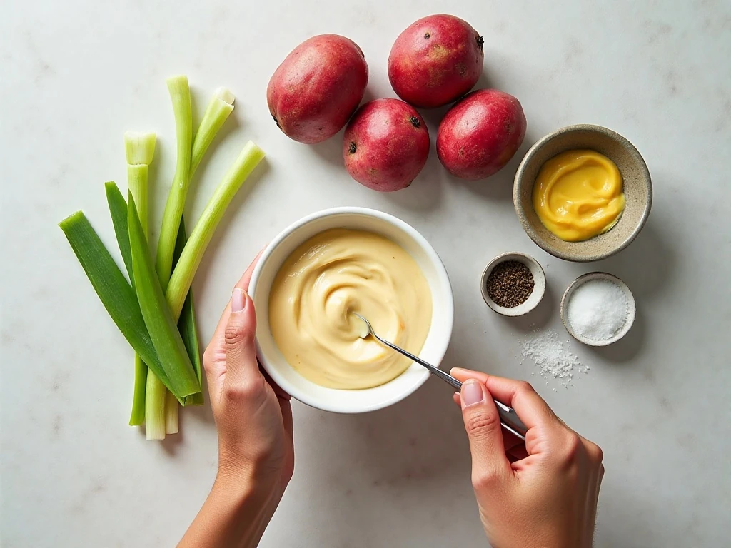 Five main ingredients for easy red potato salad