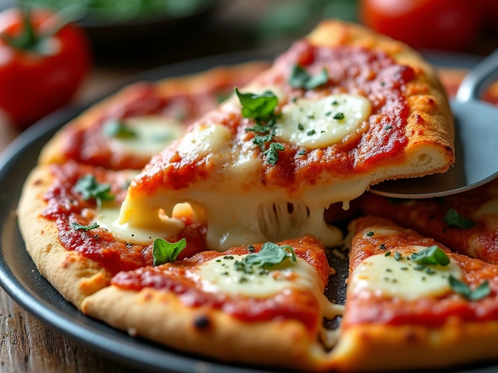 Sliced air fryer tortilla pizza ready to serve