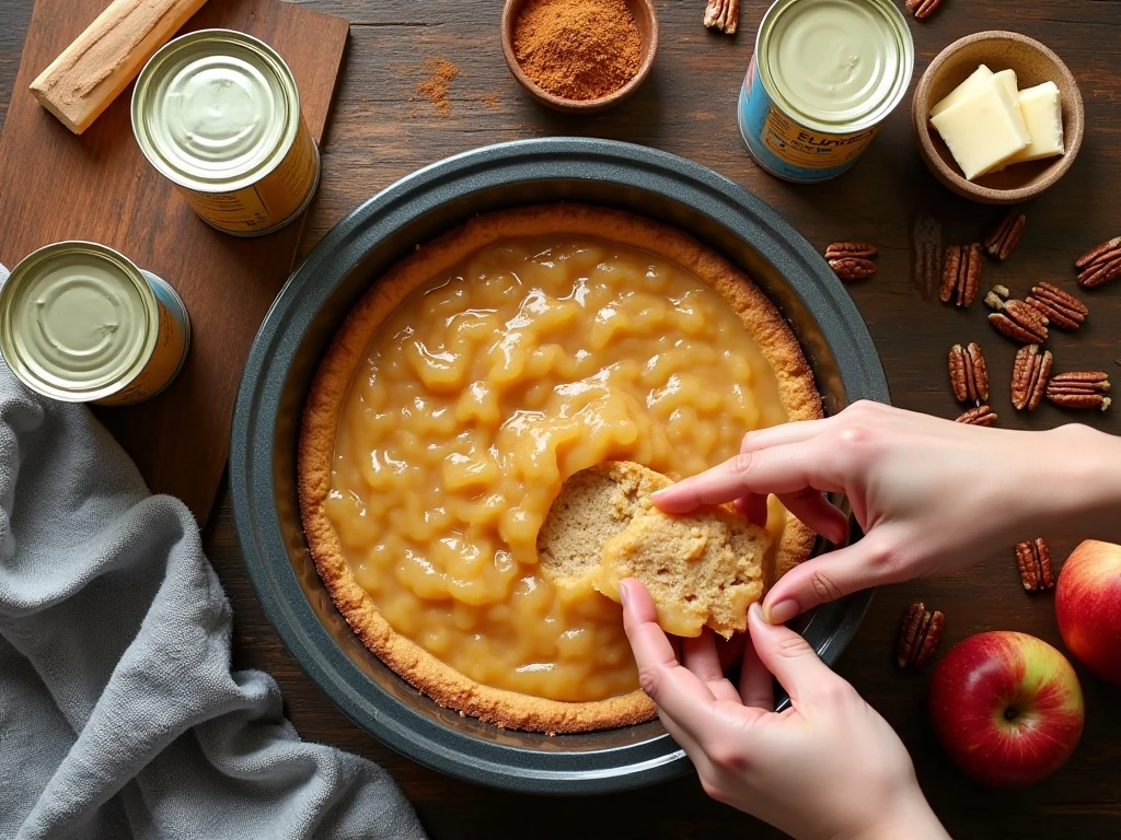 Ingredients for an easy apple dump cake