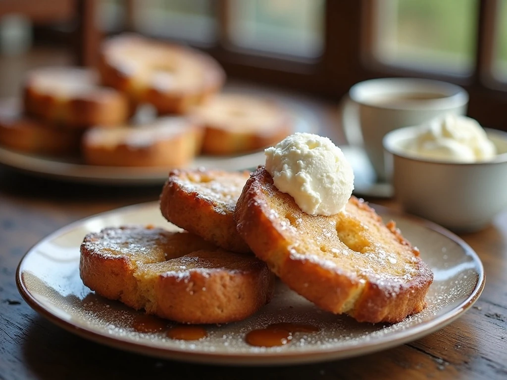 Apple fritter bread served for breakfast or dessert