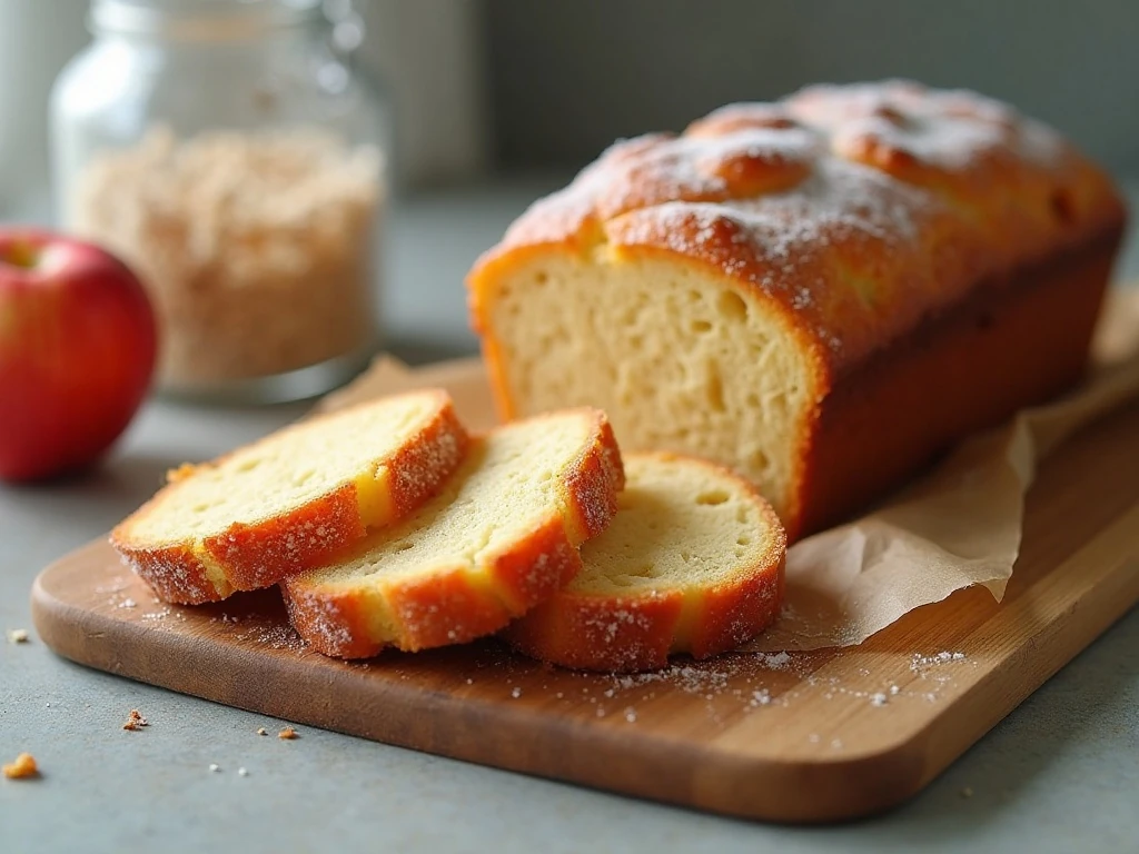 Glazed apple fritter bread prepared for storage