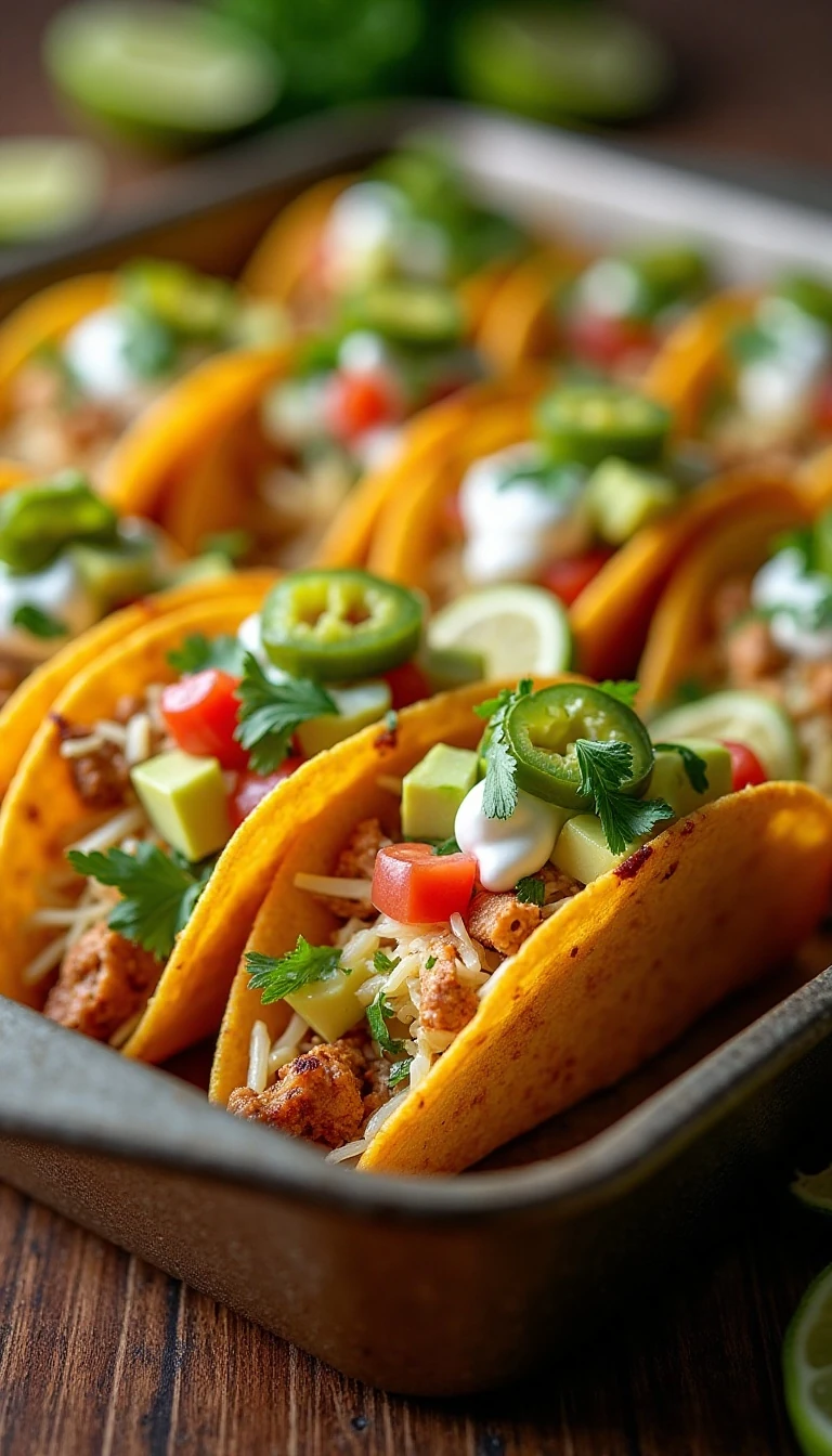 Easy Baked Chicken Tacos Recipe with Crispy Shells