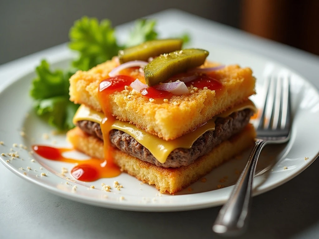 Mouth-watering plated Big Mac casserole