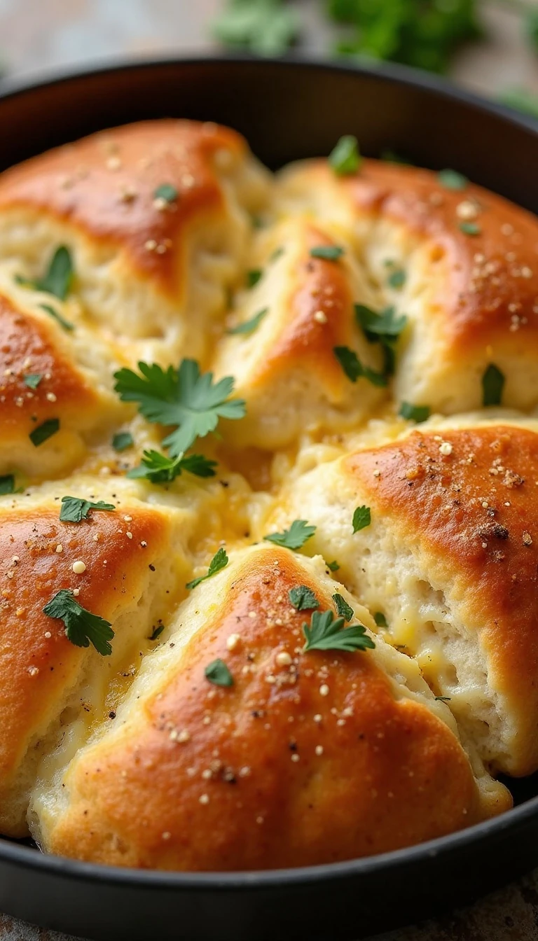 Easy Cheese Pull-Apart Garlic Bread With Biscuit Dough