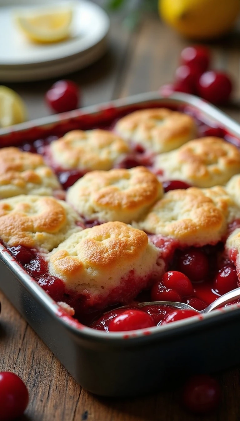 Easy Homemade Cherry Cobbler Recipe with Fresh or Frozen Cherries