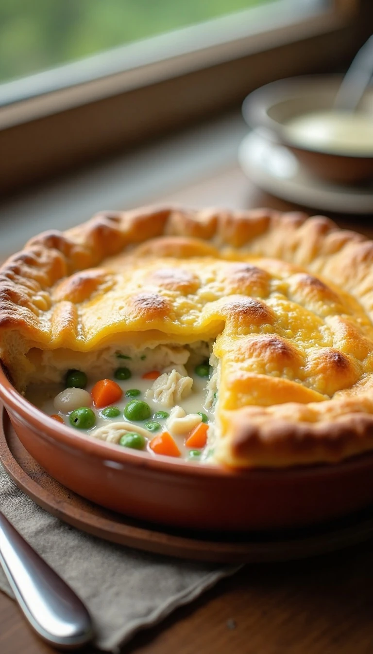 Easy Chicken Pot Pie Recipe with Flaky Golden Crust