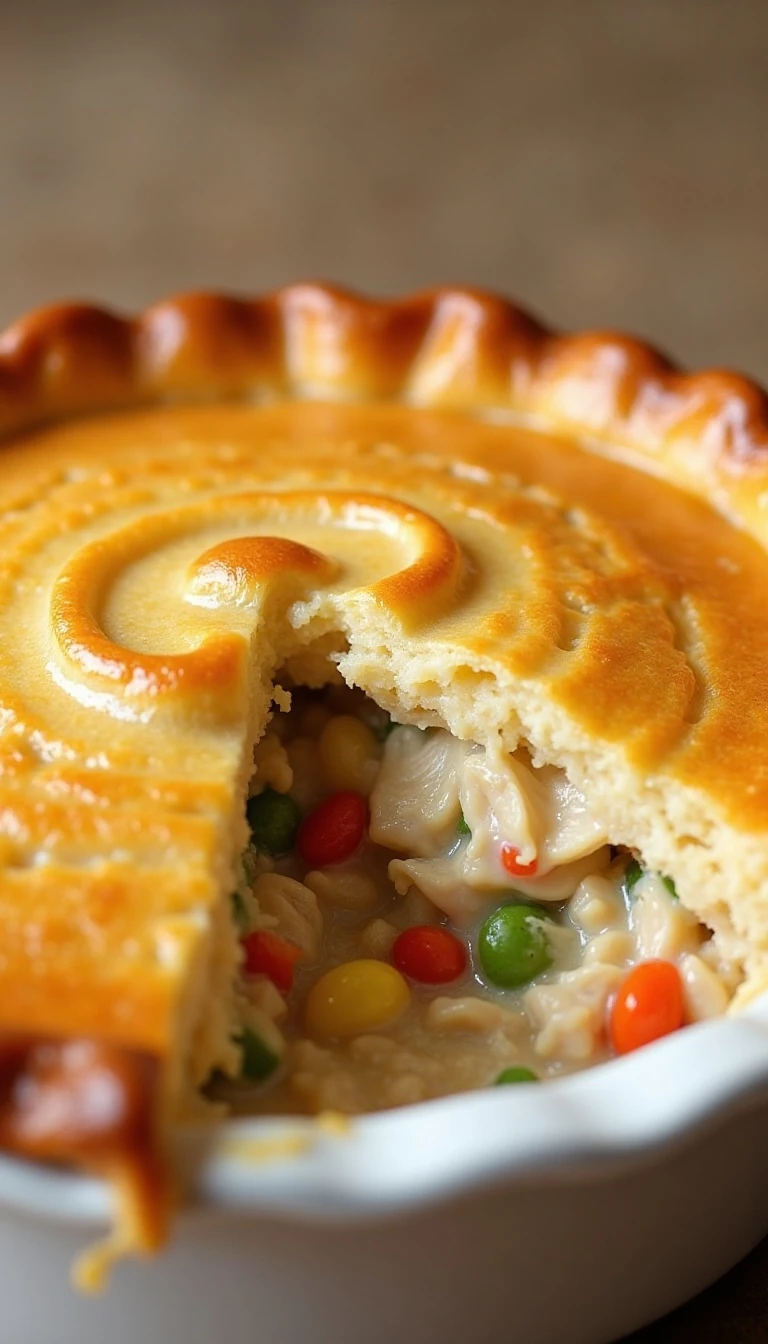 Easy Chicken Pot Pie Recipe with Creamy Chicken Filling