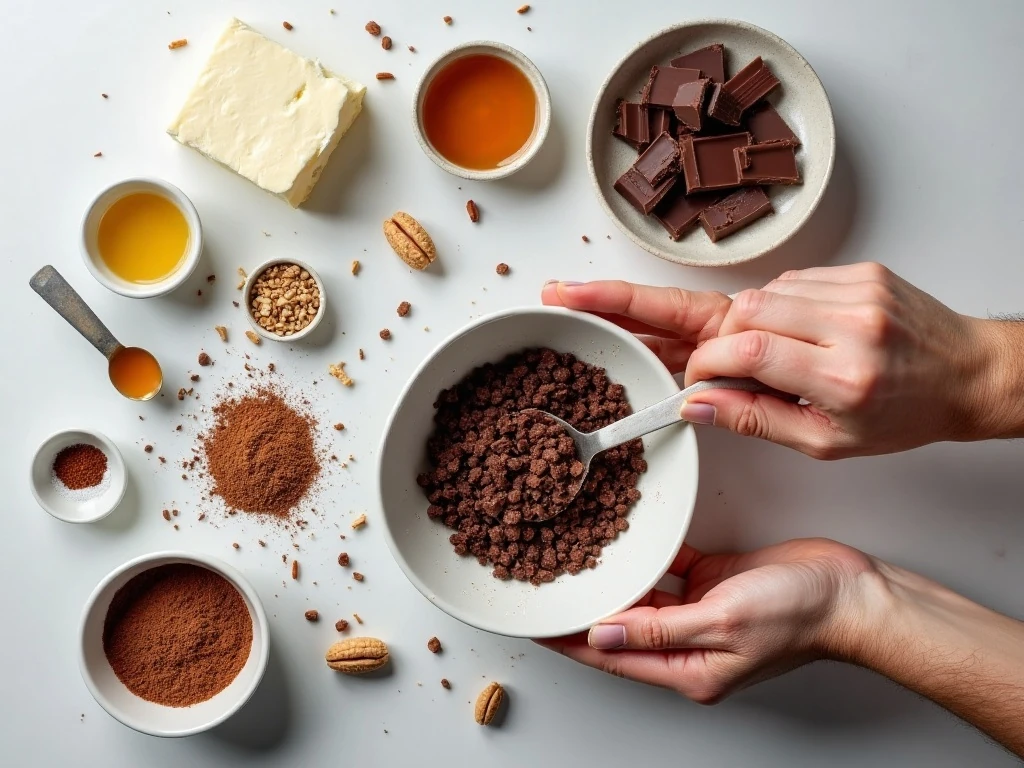 Ingredients for easy chocolate truffles