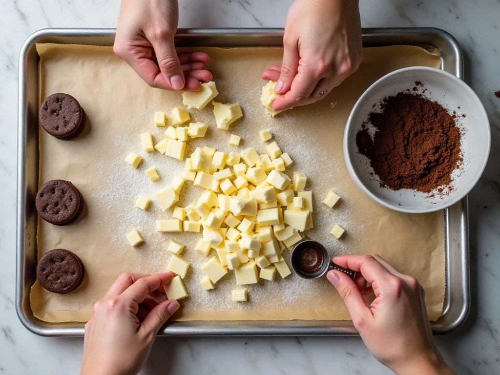 Ingredients for easy cookies and cream bark