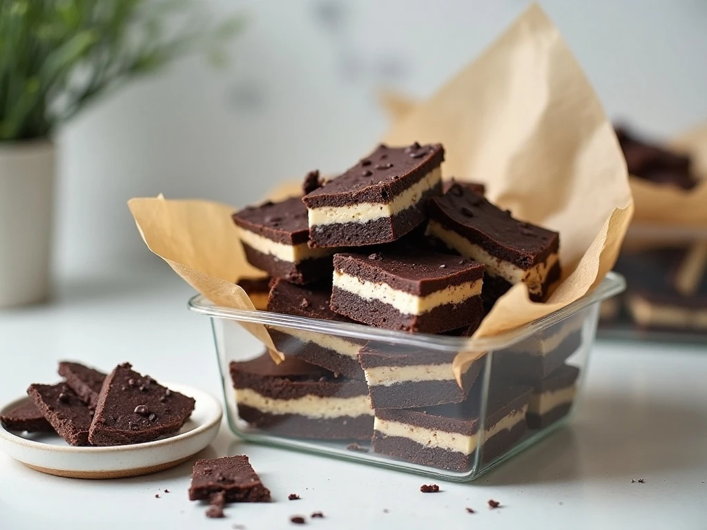Cookies and cream bark stored in an airtight container