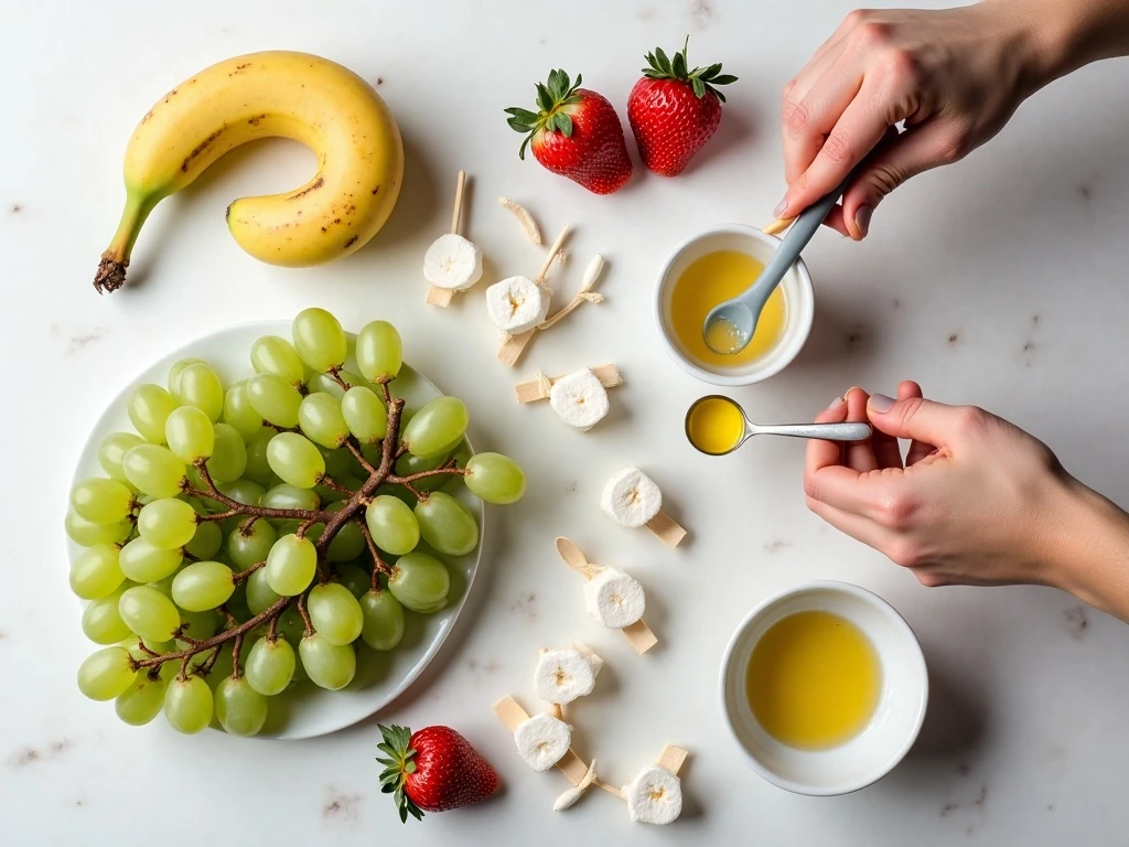 Ingredients for Easy Grinch Skewers