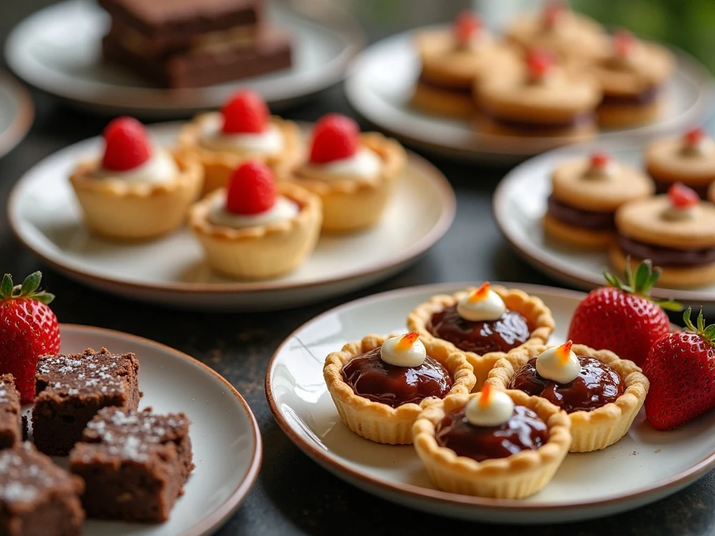 Assorted handheld desserts arranged for a party