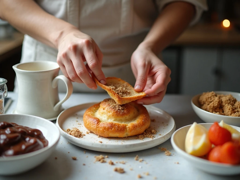 Preparing portable desserts in a home kitchen