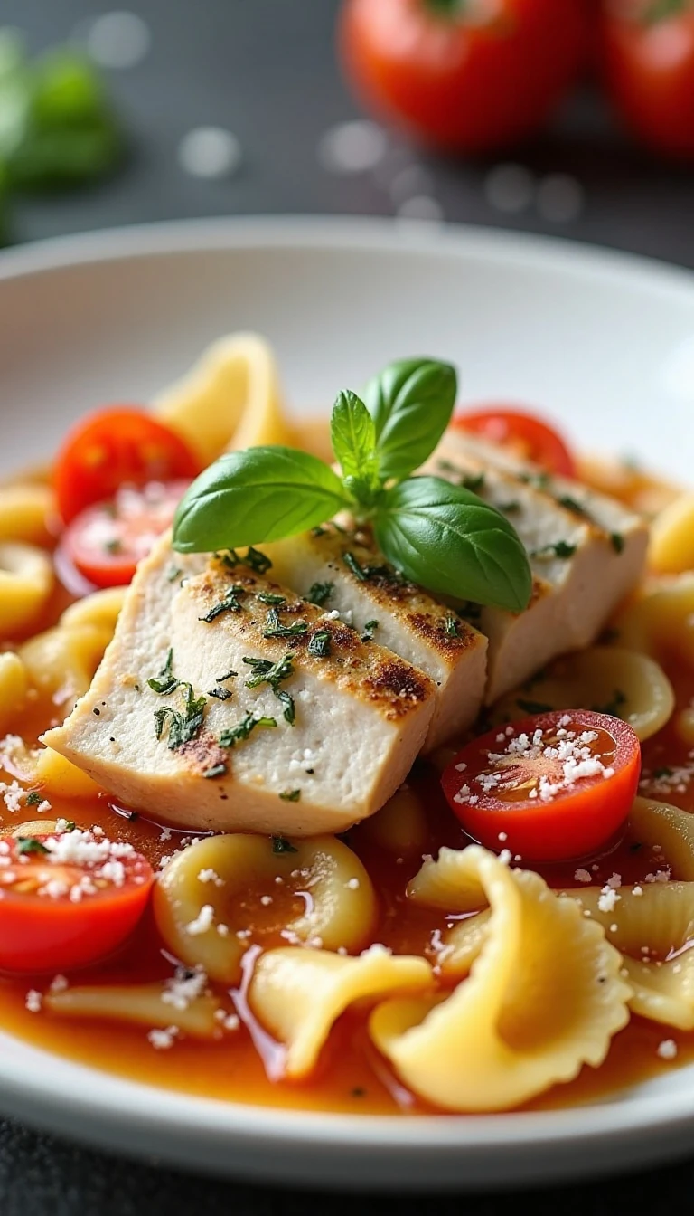 Easy Herb Marinated Chicken Over Farfalle Recipe